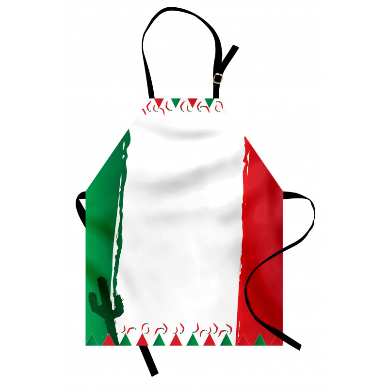 Mexican Colors Flags Cacti Apron