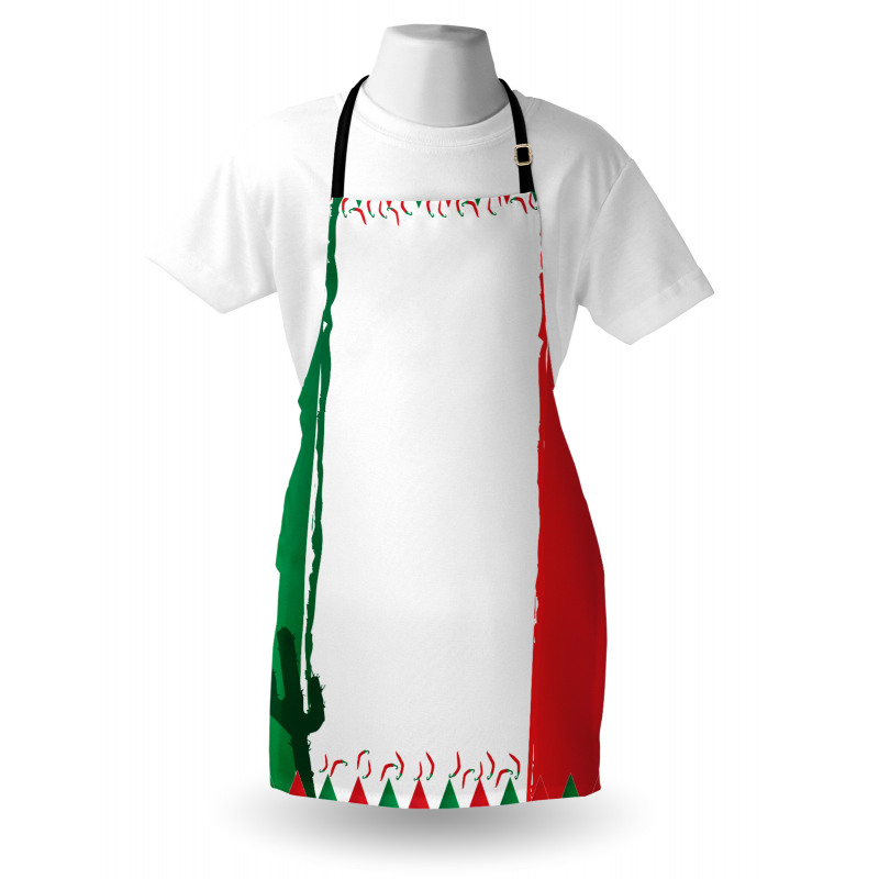 Mexican Colors Flags Cacti Apron