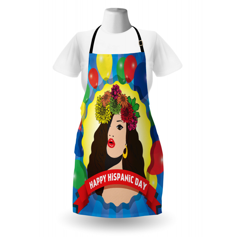 Pop Art Girl and Balloons Apron