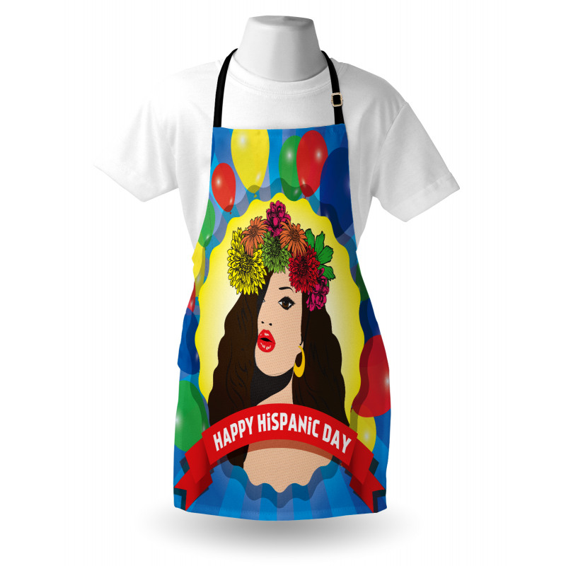 Pop Art Girl and Balloons Apron