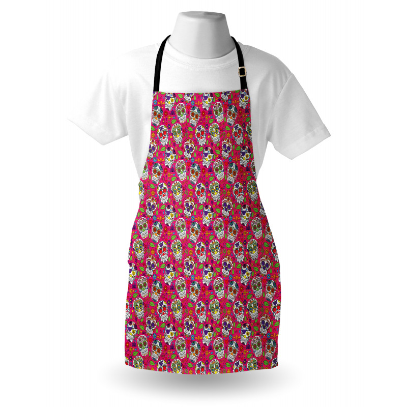 Sugar Skull Flowers Apron