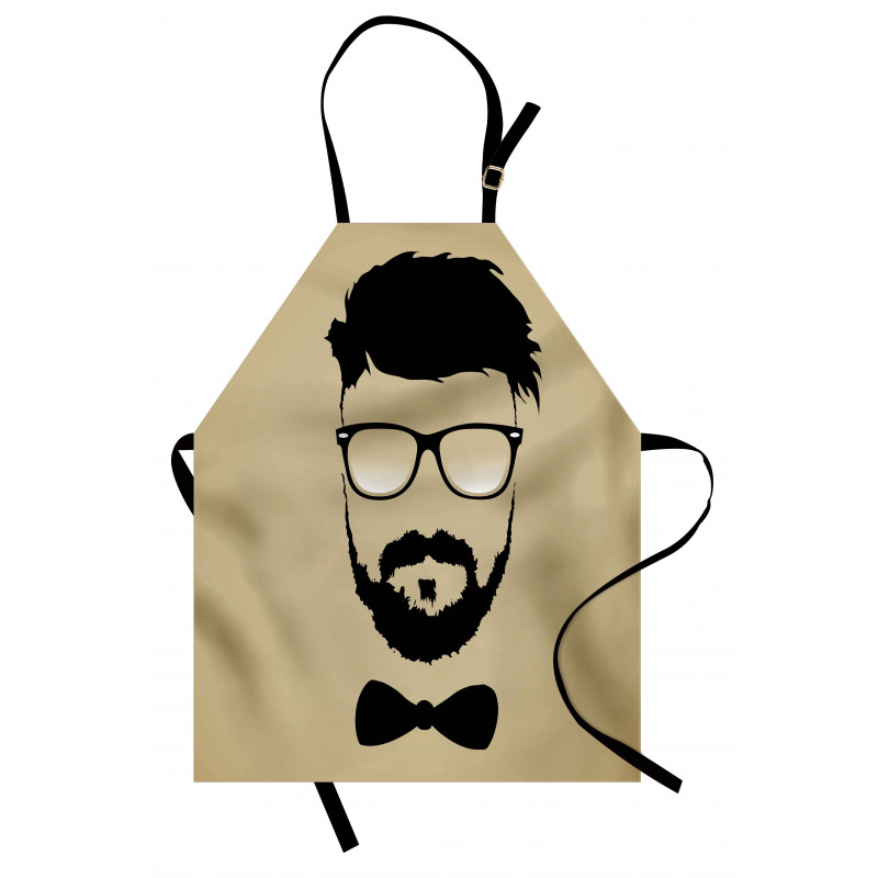 Hipster Boy Silhouette Apron