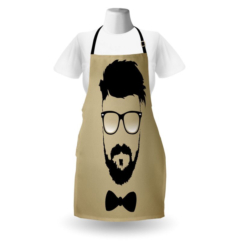 Hipster Boy Silhouette Apron