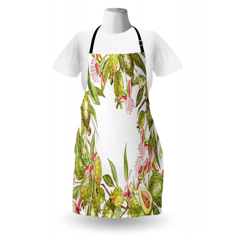 Feijoa Exotic Fruit Floral Apron