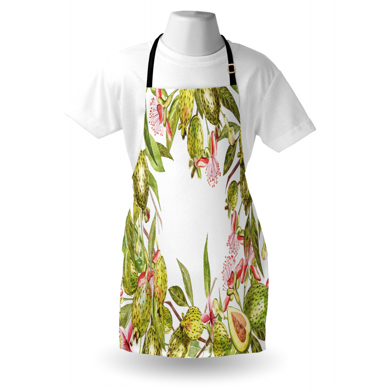 Feijoa Exotic Fruit Floral Apron