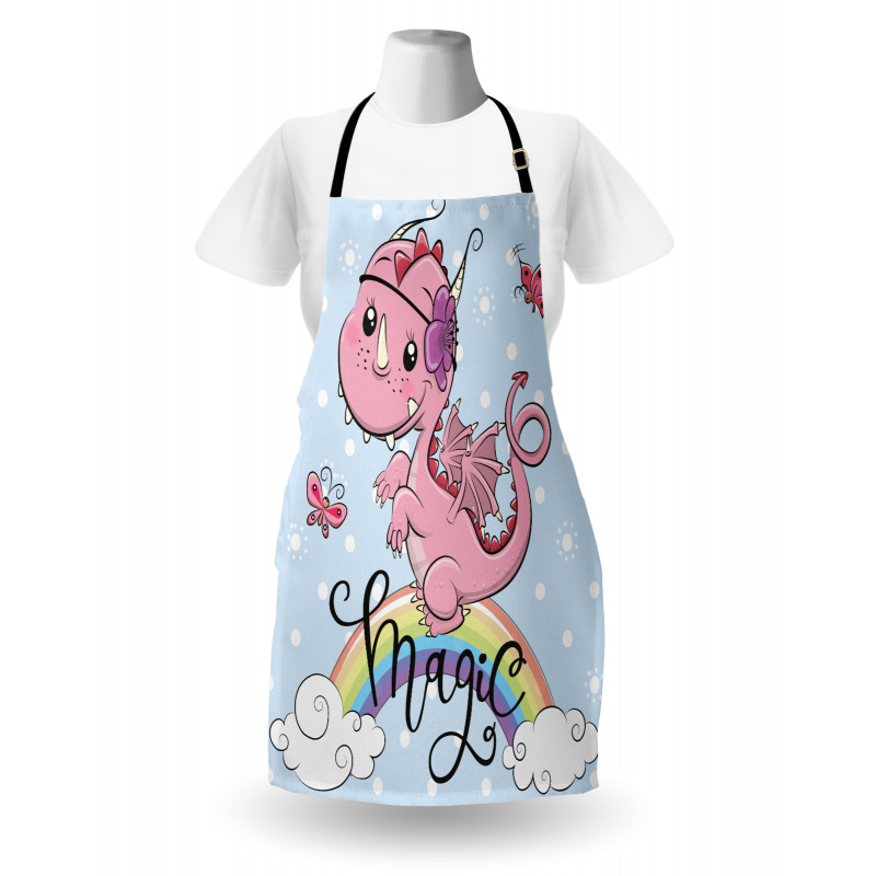 Magic Dragon on a Rainbow Apron