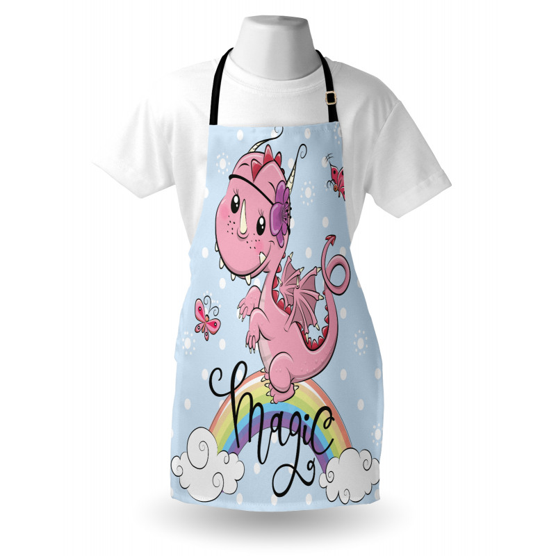 Magic Dragon on a Rainbow Apron