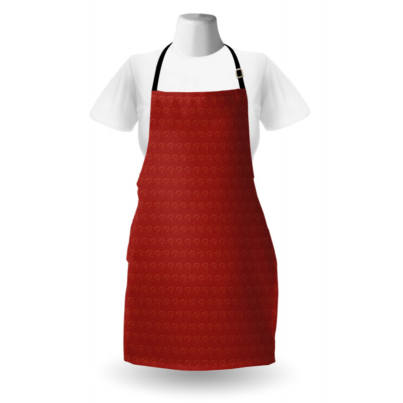 Traditional Japanese Curls Art Apron