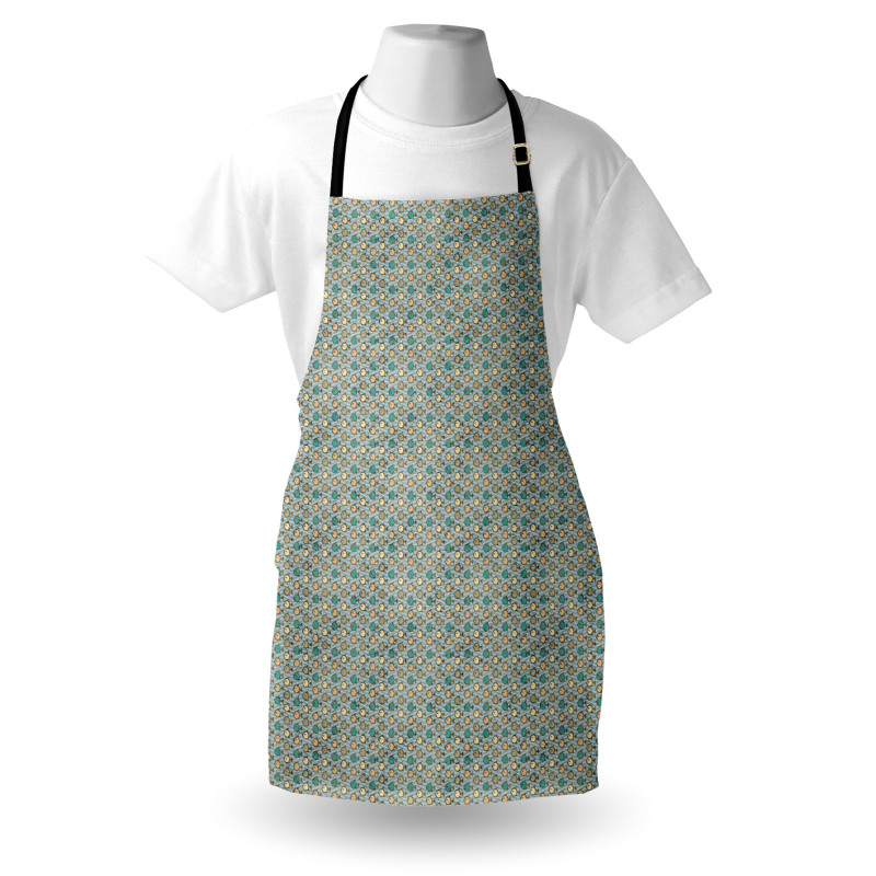 Grunge Cartoon Fish Doodle Art Apron