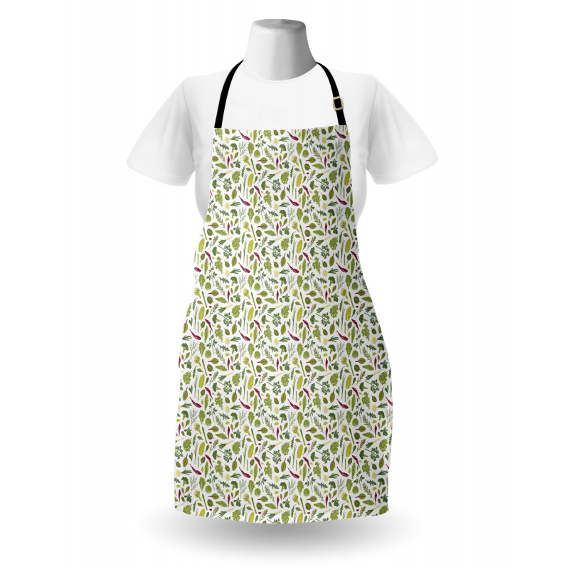 Greenery Food Pattern Apron