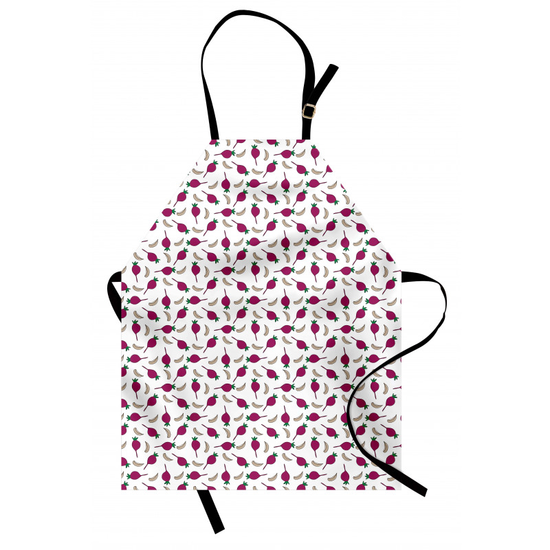 Cartoon Garlic and Beet Apron