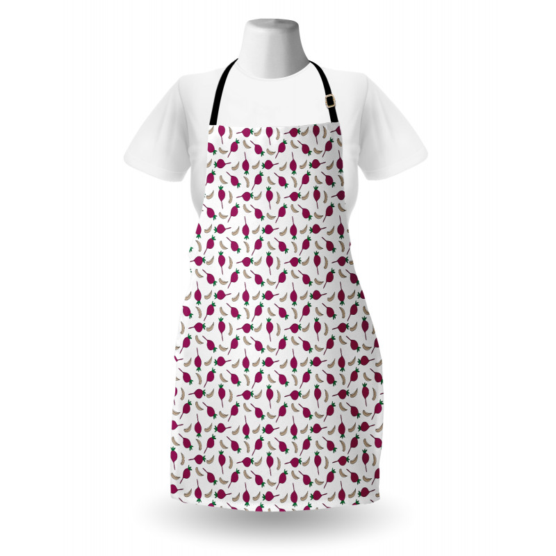 Cartoon Garlic and Beet Apron