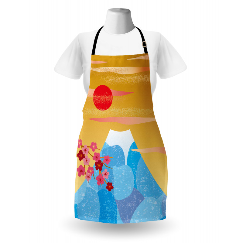 High Cliff Silhouette Flowers Apron