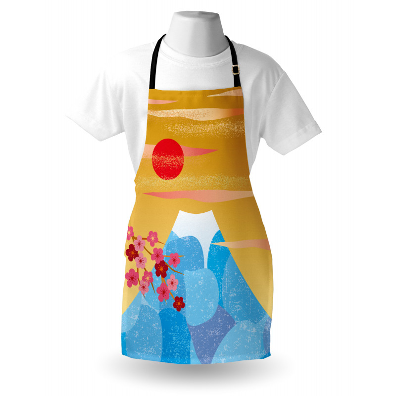 High Cliff Silhouette Flowers Apron