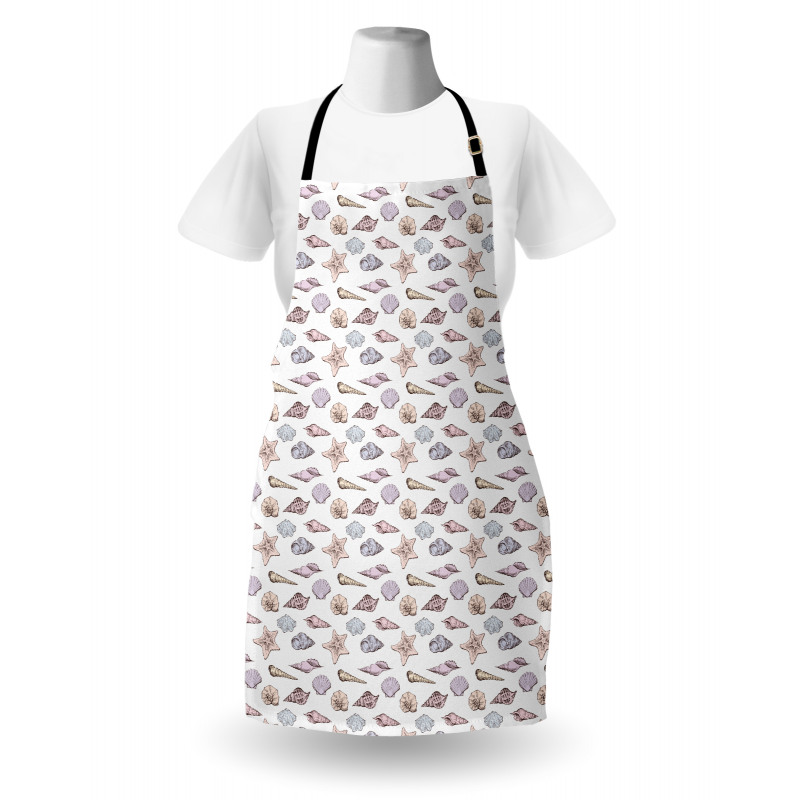 Seashell Sketches Pattern Apron