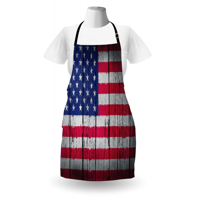 Ülkeler ve Şehirler Mutfak Önlüğü ABD Bayrağı Tasviri
