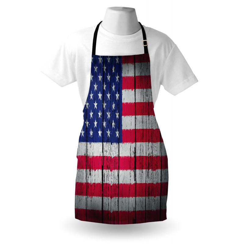 Ülkeler ve Şehirler Mutfak Önlüğü ABD Bayrağı Tasviri