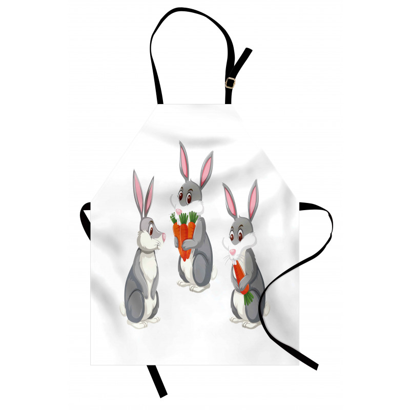 Funny Rabbit Cartoon Apron