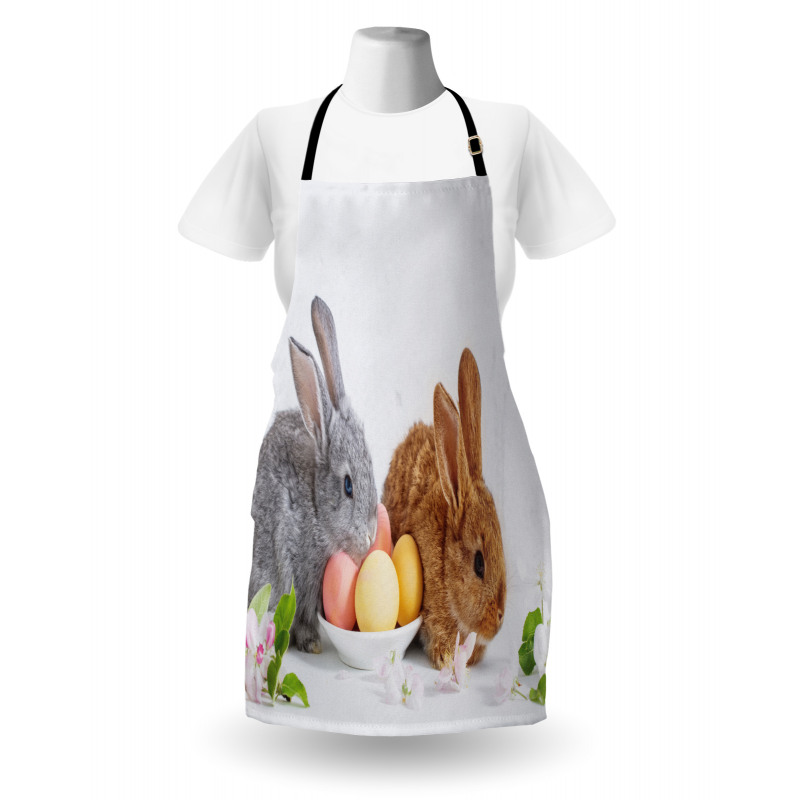 2 Rabbits with Eggs Apron