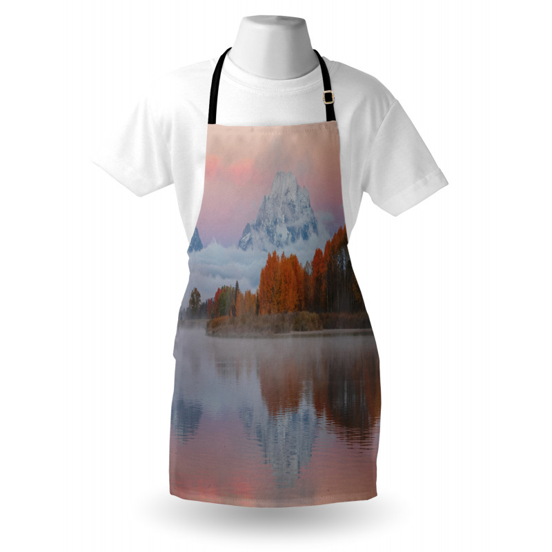 Outdoorsy Pink Sky Forest Apron