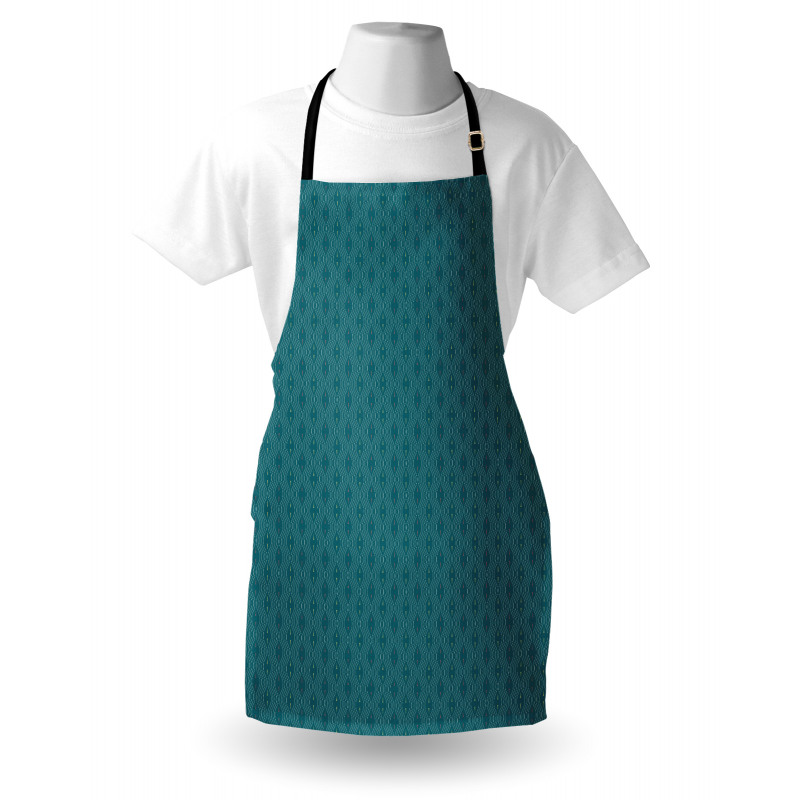 Modern Wavy Lines and Dots Apron