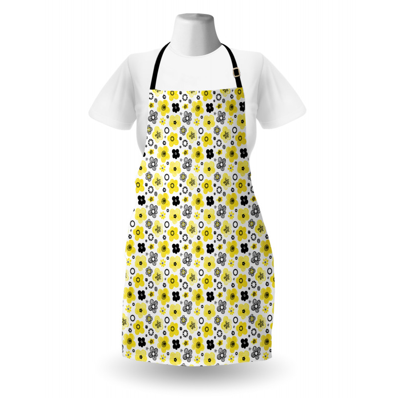 Bicolour Spring Flowers Apron