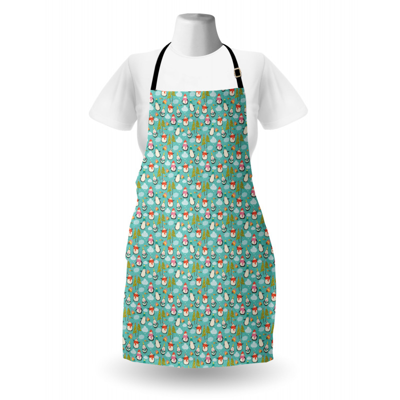 Happy Noel Penguins Gifts Apron