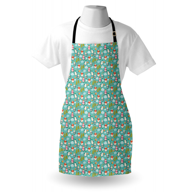 Happy Noel Penguins Gifts Apron