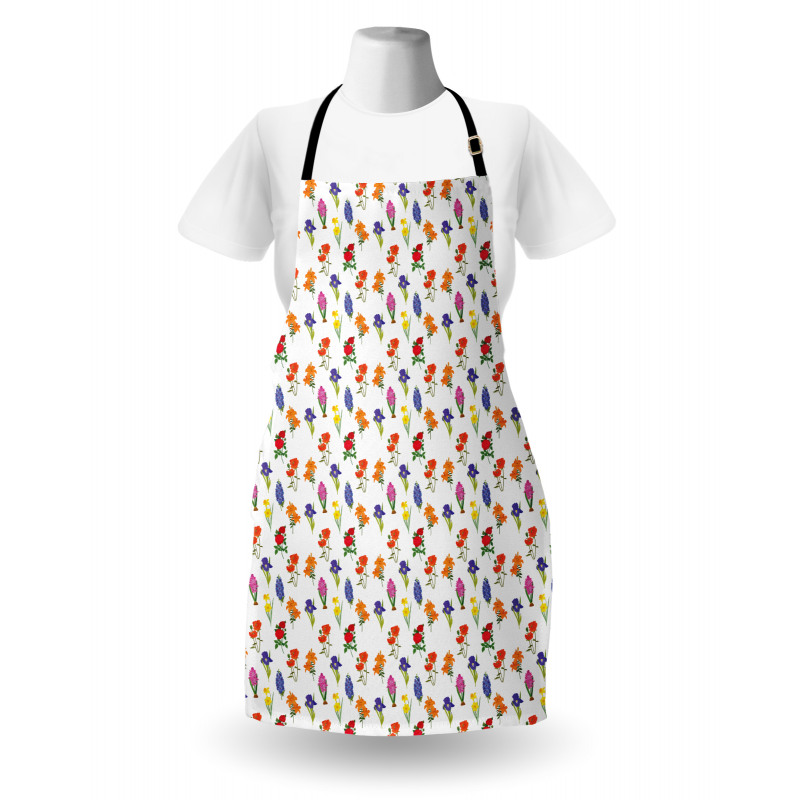 Spring Art Various Flowers Apron