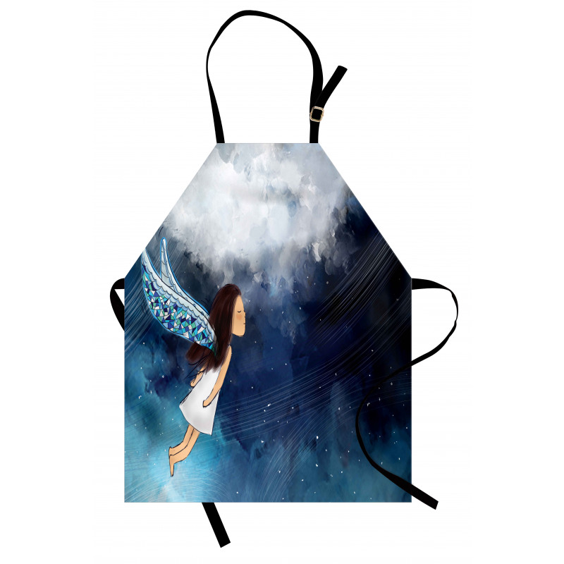 Magical Winged Girl in Sky Apron