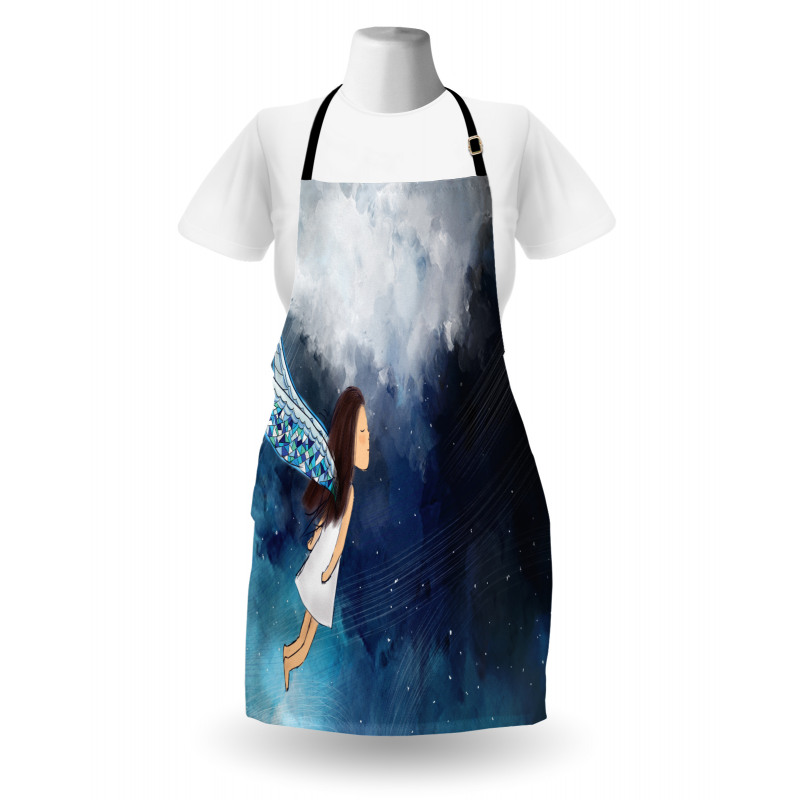 Magical Winged Girl in Sky Apron