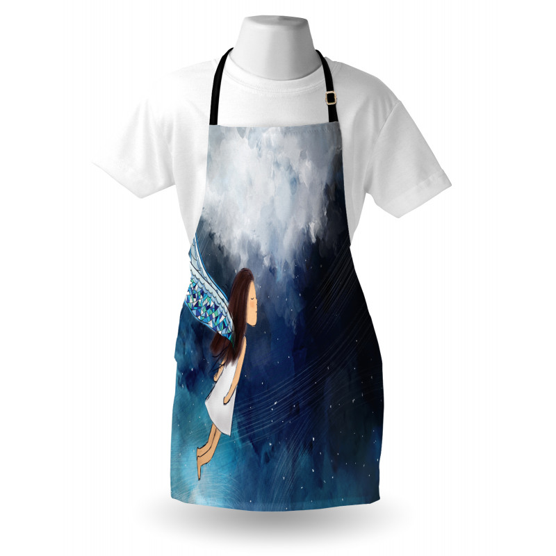 Magical Winged Girl in Sky Apron