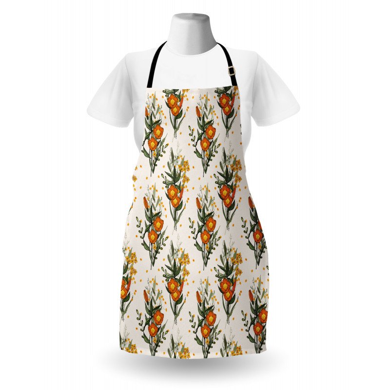 Vintage California Poppy Apron