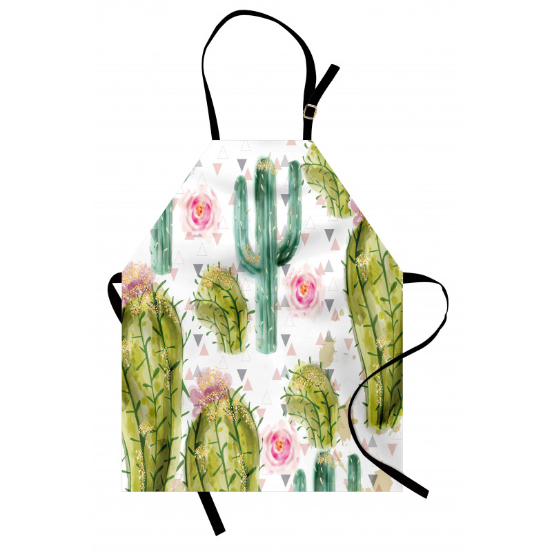 Watercolor Exotic Cactus Apron