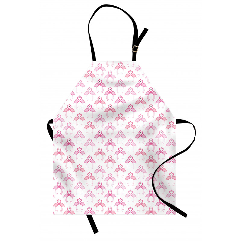 Cutsy Love Flamingos Art Apron