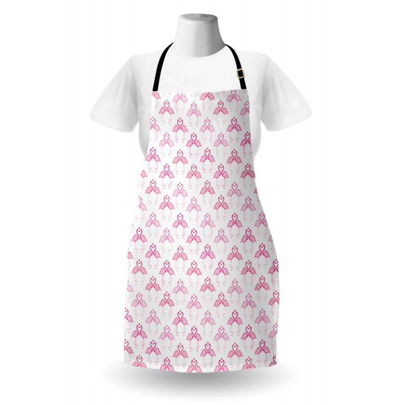 Cutsy Love Flamingos Art Apron