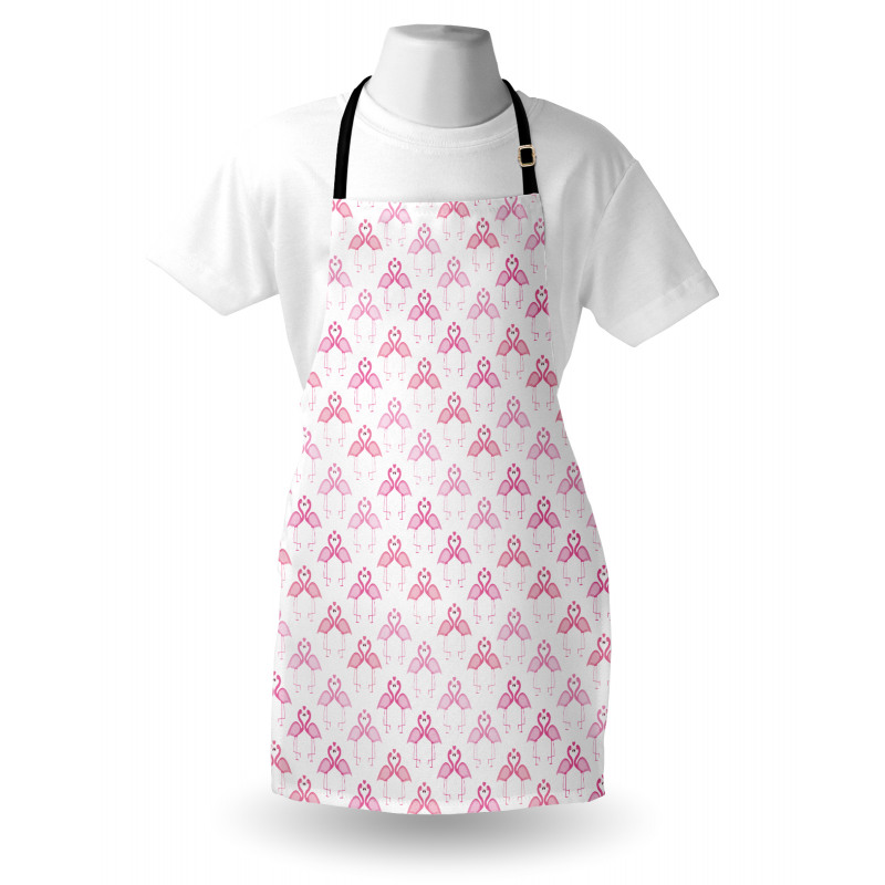 Cutsy Love Flamingos Art Apron