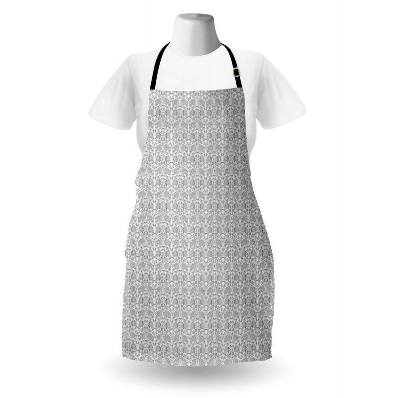 Continuous Floral Motif Apron