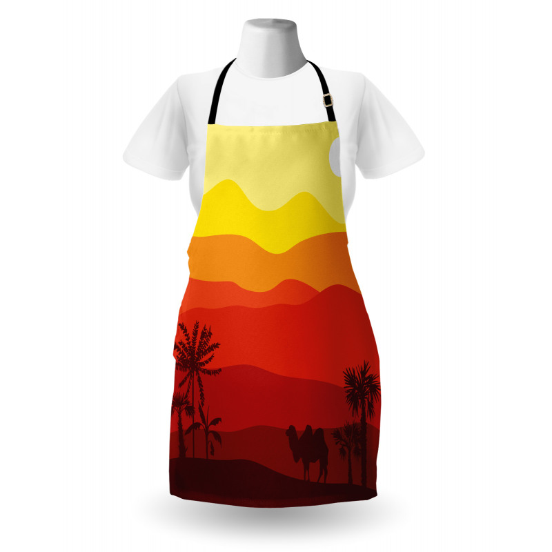 Dessert Scene Camel Trees Apron