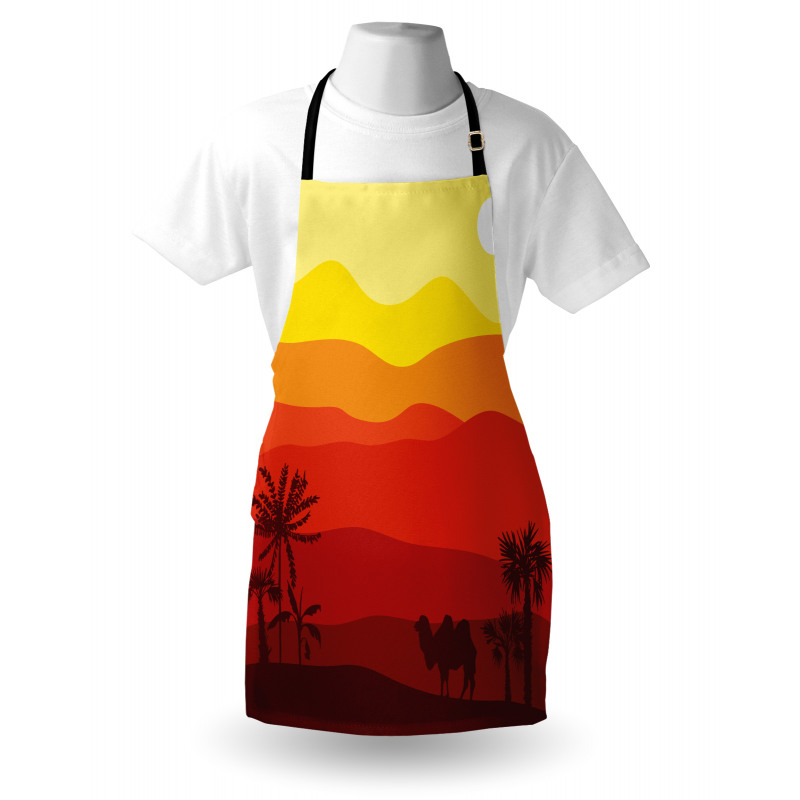 Dessert Scene Camel Trees Apron