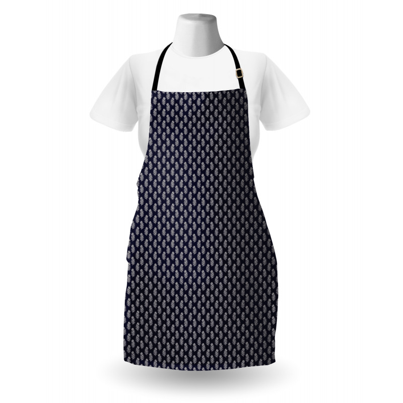 Outline Tulip Flowers Apron