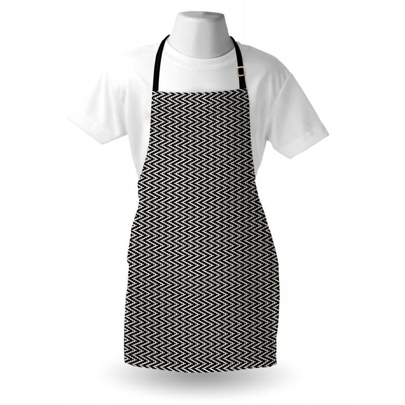 Edgy Lines with Zigzags Art Apron