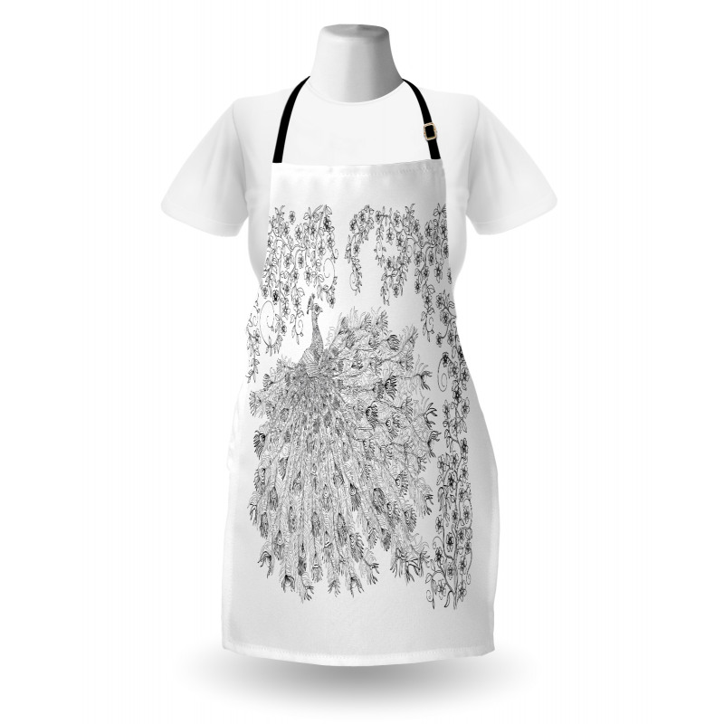 Blossoming Branch and Bird Apron