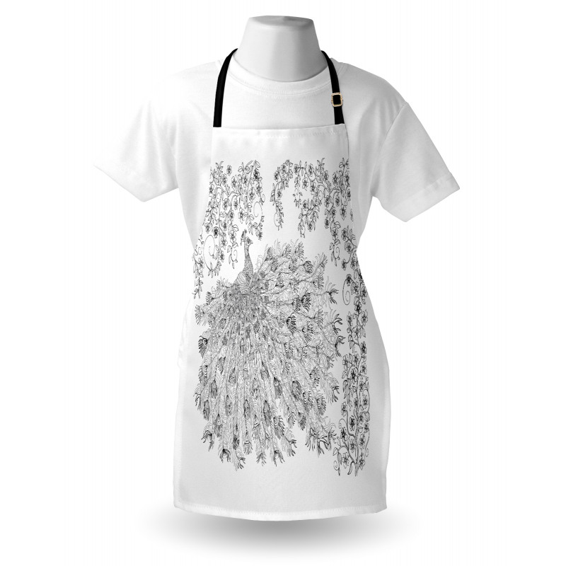 Blossoming Branch and Bird Apron