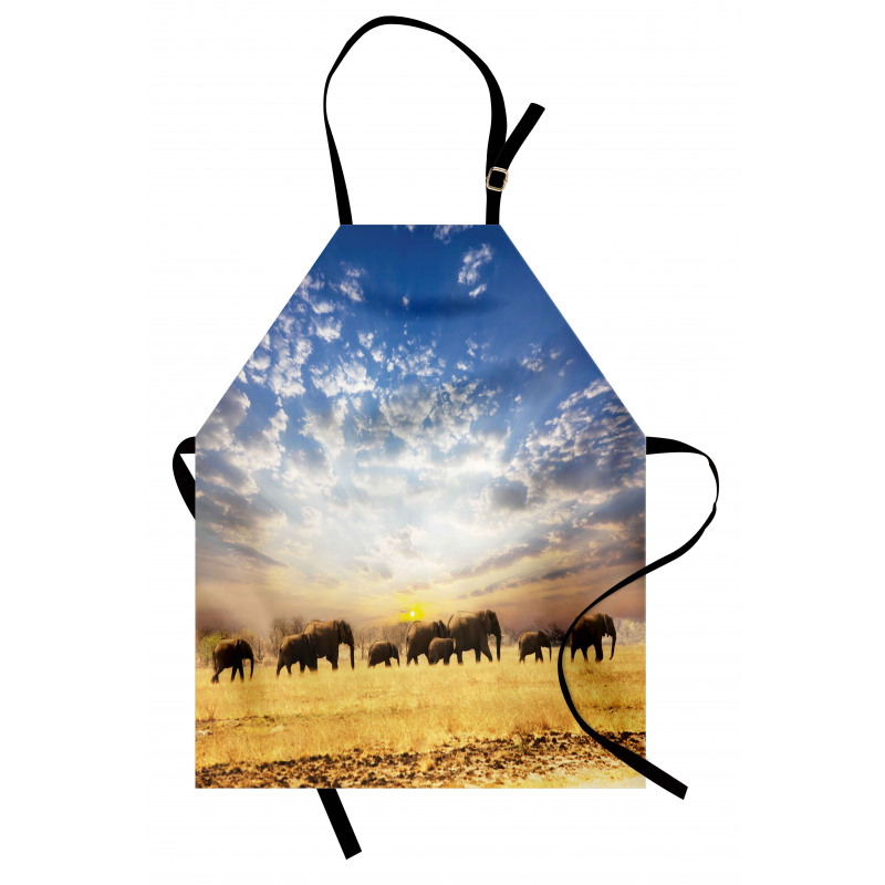 Wild Elephants Herd Apron