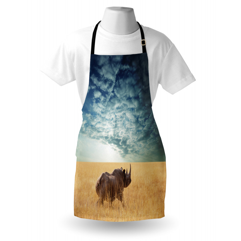 Rhino Dramatic Cloudy Sky Apron