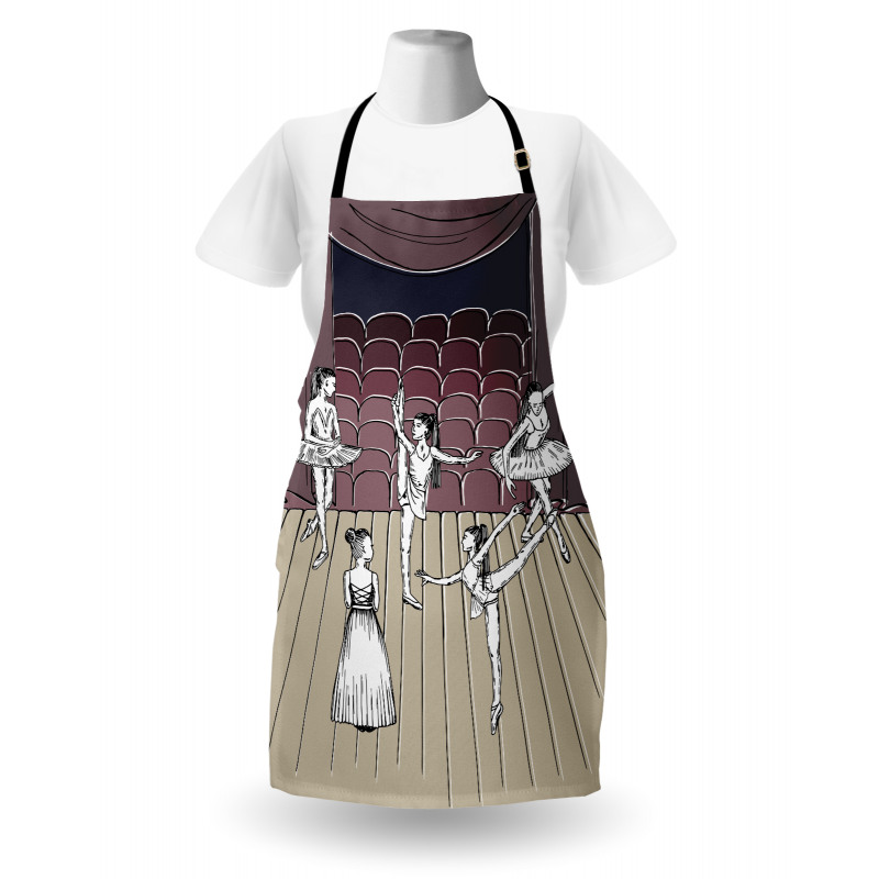 Ballerinas Stage Sketch Apron