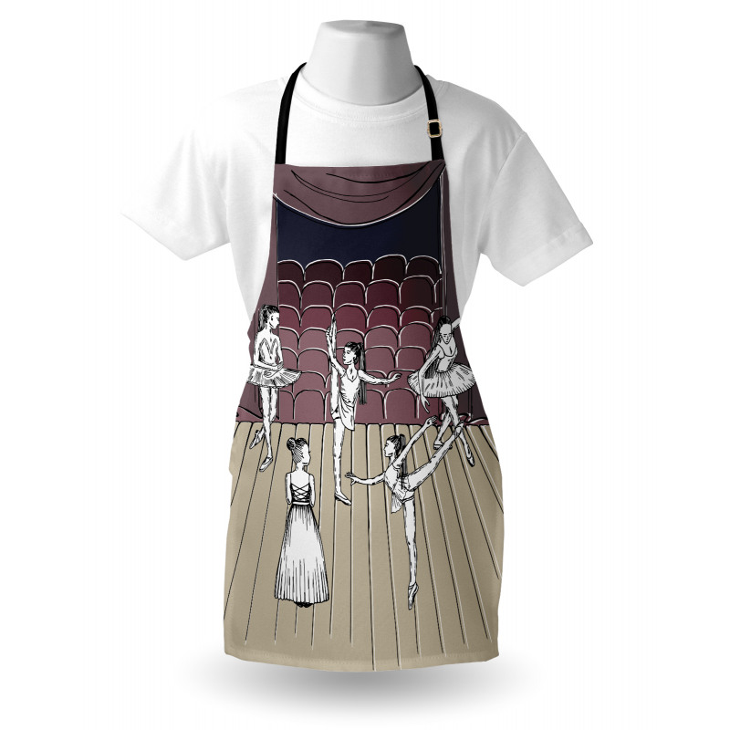 Ballerinas Stage Sketch Apron