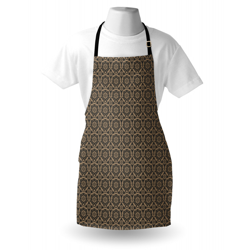 Floral Leafy Damask Art Apron