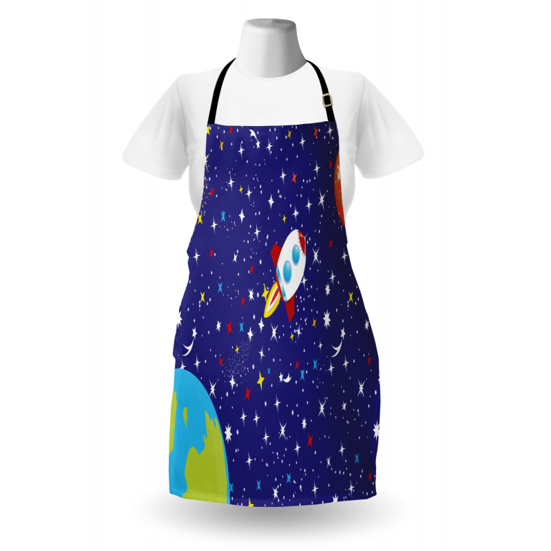 Starry Rocket Planets Apron